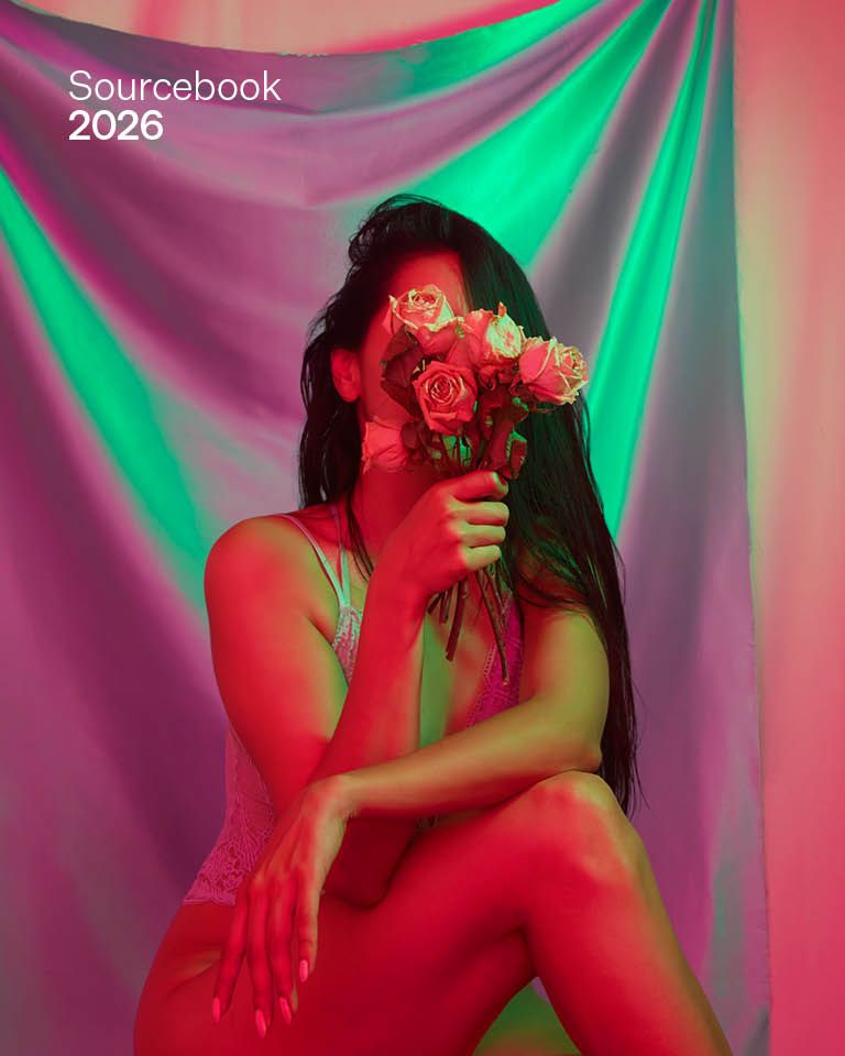 cover of apa 2026 sourcebook with photo by Jaqueline Ayala of woman holding flowers in front of her face