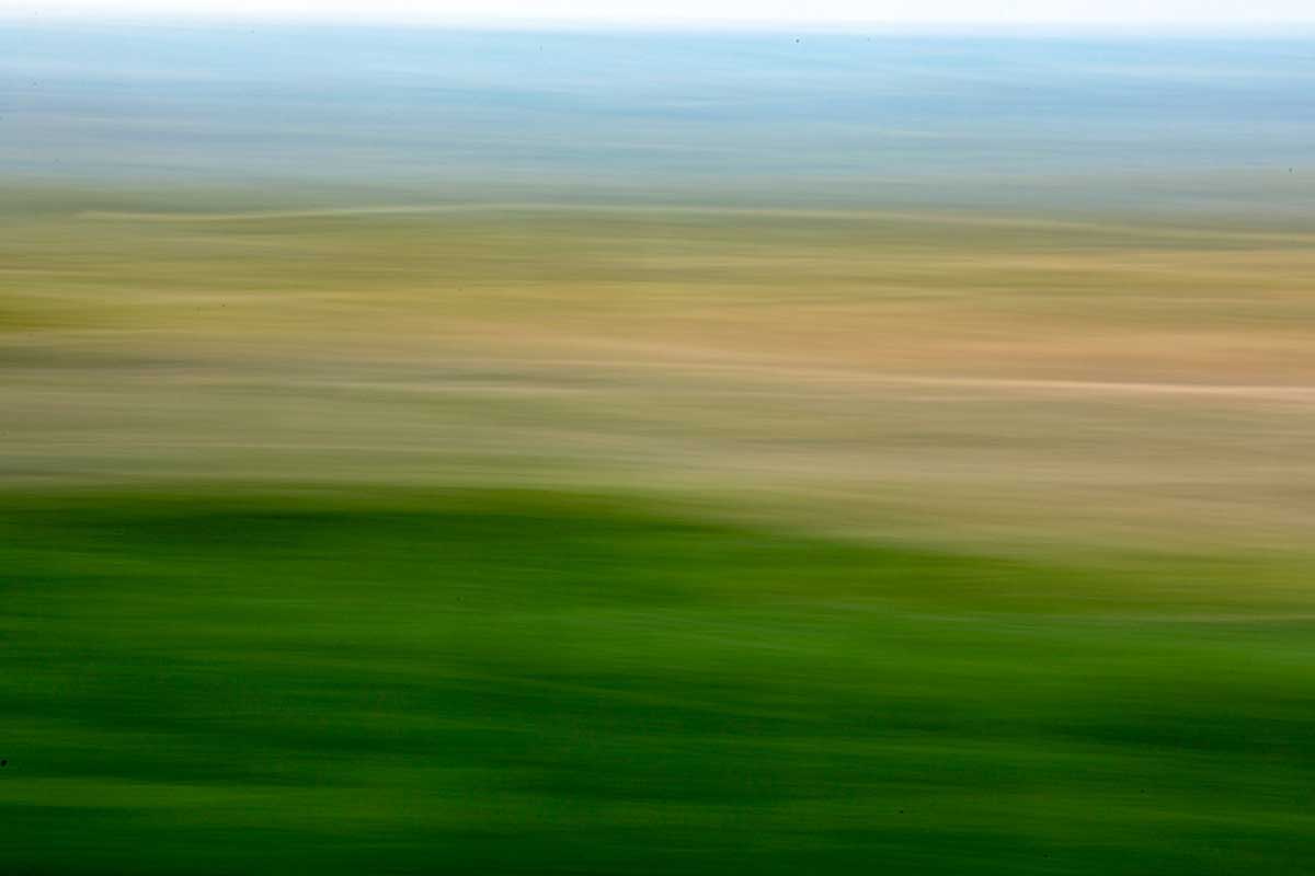 Conceptual photograph of a colorful out of focus landscape